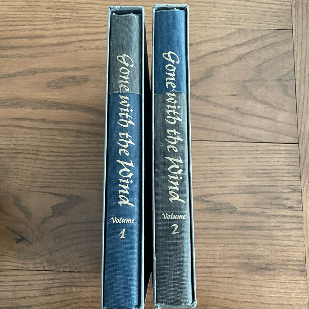 Gone with the Wind Two Volume Color Hardback Book Color Illustrated 1968 Vintage